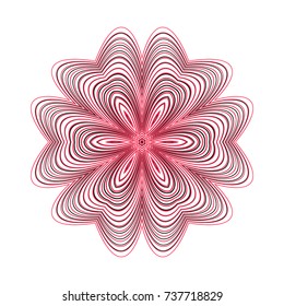 Circular pattern with guilloche for currency, certificate or diplomas