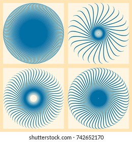 Circular pattern with guilloche for currency, certificate or diplomas