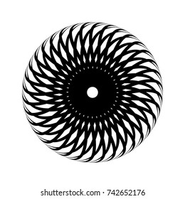 Circular pattern with guilloche for currency, certificate or diplomas