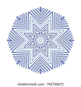 Circular pattern with guilloche for currency, certificate or diplomas