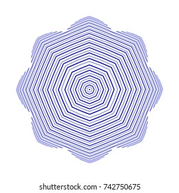 Circular pattern with guilloche for currency, certificate or diplomas
