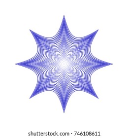 Circular pattern with guilloche for currency, certificate or diplomas