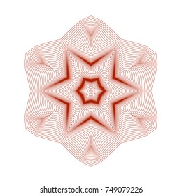 Circular pattern with guilloche for currency, certificate or diplomas