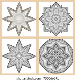 Circular pattern with guilloche for currency, certificate or diplomas