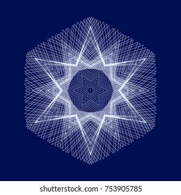 Circular pattern with guilloche for currency, certificate or diplomas