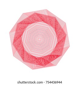 Circular pattern with guilloche for currency, certificate or diplomas