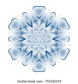 Circular pattern with guilloche for currency, certificate or diplomas