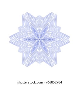 Circular pattern with guilloche for currency, certificate or diplomas