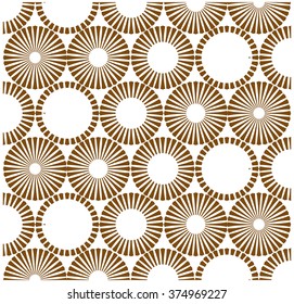 circular pattern of hole stacking