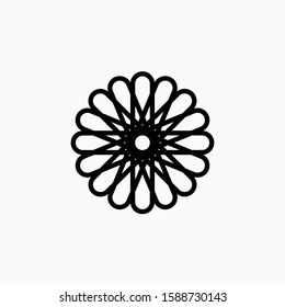 Circular Pattern Icon. Flower Illustration. Applicated Symbol for Design, Presentation, Website or Apps Elements.