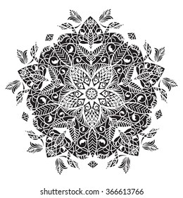 Circular pattern. Islamic ethnic ornament Vector illustration.