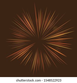 Circular Pattern with Lines in random colors.