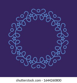 Circular pattern of lines of the star circles