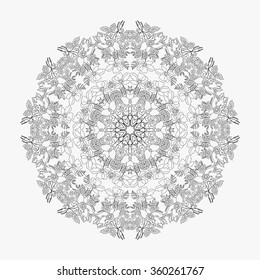 circular pattern looped flowers 1
