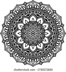 circular pattern mandala art decoration elements for meditation poster henna tattoo adult coloring book