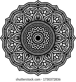 patrón circular mandala elementos de decoración artística para meditación carteles henna taton libro de coloración para adultos