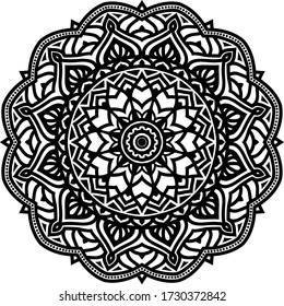 circular pattern mandala art decoration elements for meditation poster henna tattoo adult coloring book