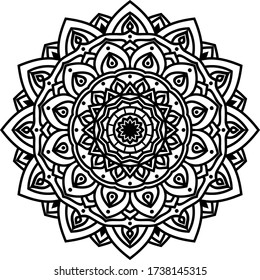 Circular pattern mandala art decoration elements