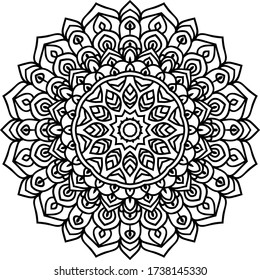 Patrón circular mandala elementos decorativos de arte