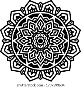 Circular pattern mandala art for decoration element