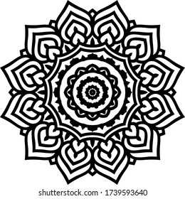 Circular pattern mandala art for decoration element