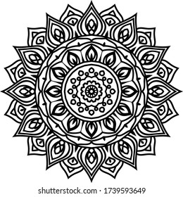Patrón circular de arte mandala para elemento de decoración