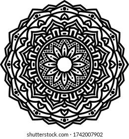 Circular pattern mandala art decoration elements