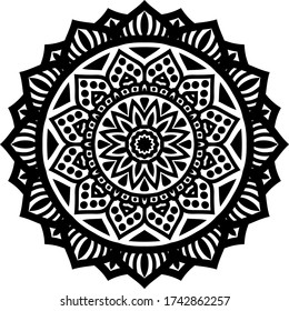 patrón circular de arte mandala para elementos de decoración