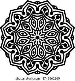 circular pattern mandala art for decoration elements