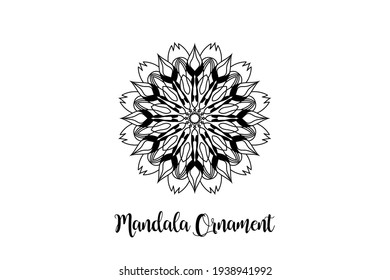 Circular pattern mandala art decoration element