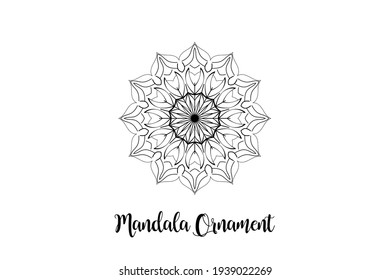 Circular pattern mandala art decoration element