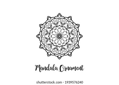 Circular pattern mandala art decoration element