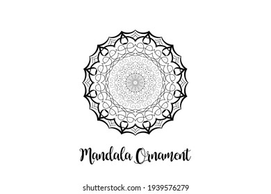 Circular pattern mandala art decoration element