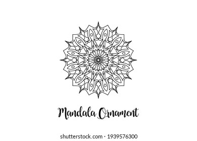 Elemento de decoración de arte de Mandala de patrón circular