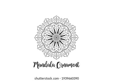 Circular pattern mandala art decoration element