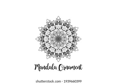 Circular pattern mandala art decoration element