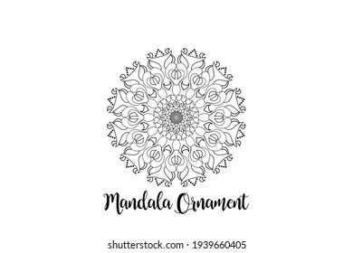 Circular pattern mandala art decoration element