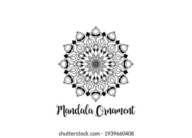 Circular pattern mandala art decoration element