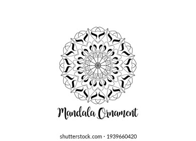 Circular pattern mandala art decoration element