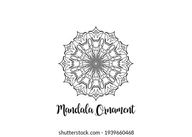 Circular pattern mandala art decoration element
