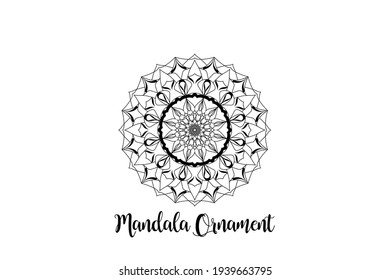 Elemento de decoración de arte de Mandala de patrón circular