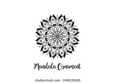 Circular pattern mandala art decoration element