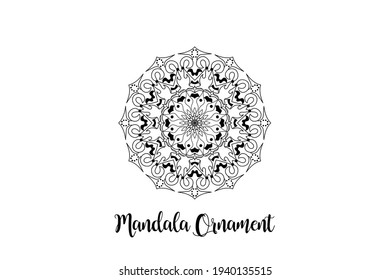 Circular pattern mandala art decoration element