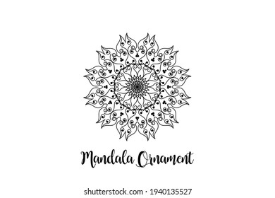 Circular pattern mandala art decoration element