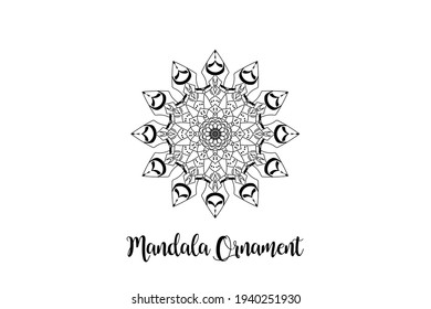 Circular pattern mandala art decoration element