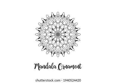 Elemento de decoración de arte de Mandala de patrón circular