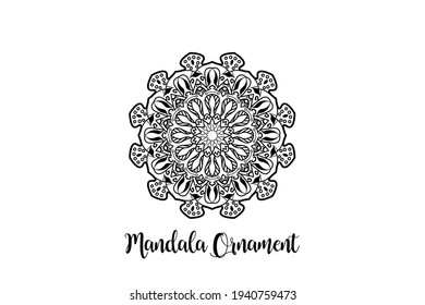 Circular pattern mandala art decoration element