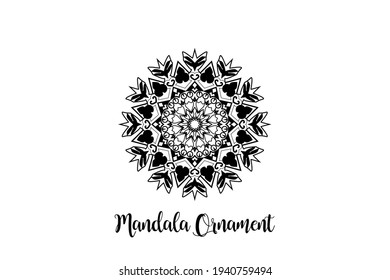 Circular pattern mandala art decoration element