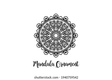 Circular pattern mandala art decoration element