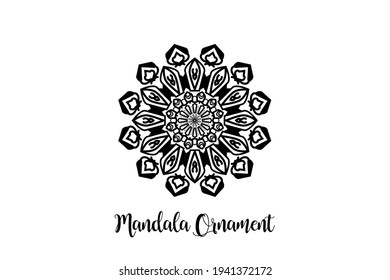 Elemento de decoración de arte de Mandala de patrón circular